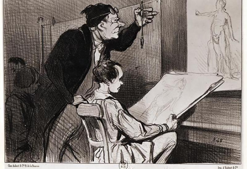 Enseignement - H. Daumier - Mission pénible et délicate du professeur de dessin.jpg