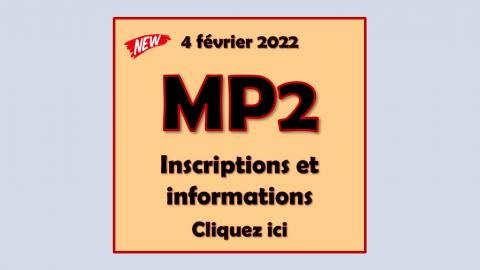 MP2 - Inscriptions et informations