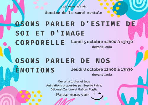 Semaine de la santé mentale du 5 au 9 octobre 2026