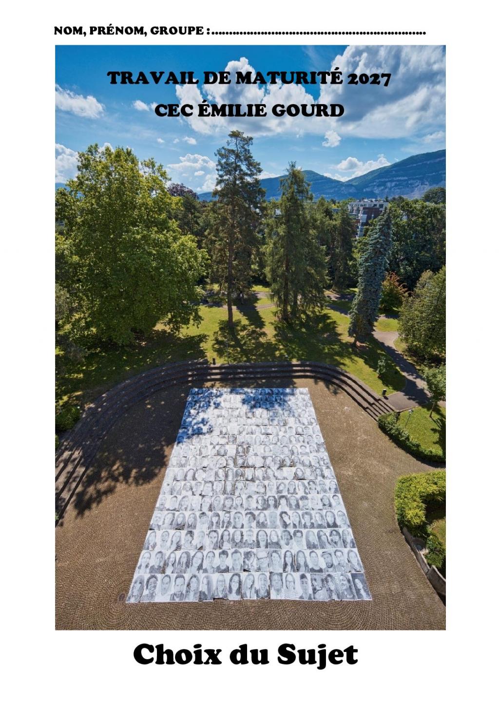 Brochure choix du sujet