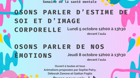 Semaine de la santé mentale du 5 au 9 octobre 2026