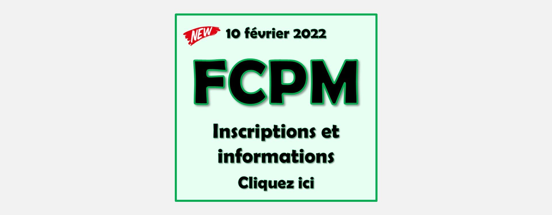 FCPM - Inscriptions et informations 