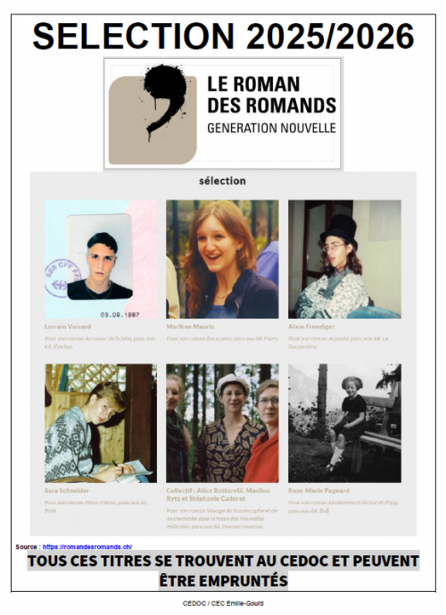 Affiche LE ROMAN DES ROMANDS 2025/2026